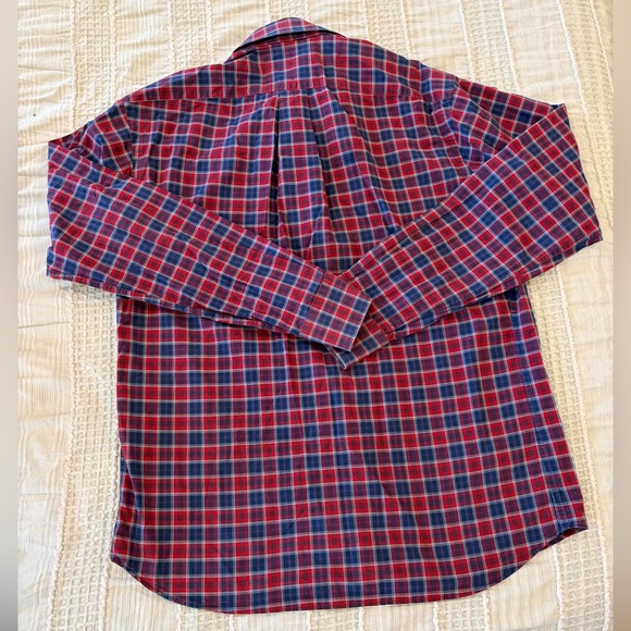 Billy Reid Heirloom Men’s Long Sleeve Red White Blue Plaid Button Down Shirt16.5 - Picture 8 of 8